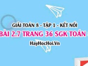 Bài 2.7 SGK Toán 8 tập 1 Kết nối tri thức